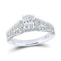 Load image into Gallery viewer, 14kt White Gold Oval Diamond Solitaire Bridal Wedding Engagement Ring 1-1/2 Cttw
