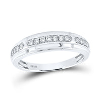 Load image into Gallery viewer, 10kt White Gold His Hers Round Diamond Halo Matching Wedding Set 1-1/5 Cttw
