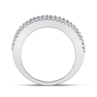 Load image into Gallery viewer, 14kt White Gold Womens Baguette Blue Sapphire Anniversary Ring 2-1/2 Cttw
