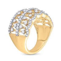 Load image into Gallery viewer, 14kt Yellow Gold Womens Round Diamond Cocktail Fashion Ring 1 Cttw
