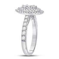Load image into Gallery viewer, 14kt White Gold Marquise Diamond Solitaire Bridal Wedding Engagement Ring 1 Cttw
