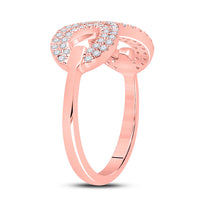 Load image into Gallery viewer, 10kt Rose Gold Womens Round Diamond Fashion Infinity Ring 1/3 Cttw
