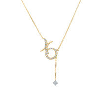 Load image into Gallery viewer, 10kt Yellow Gold Womens Round Diamond XO Fashion Necklace 1/5 Cttw
