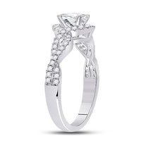 Load image into Gallery viewer, 14kt White Gold Oval Diamond Halo Bridal Wedding Engagement Ring 7/8 Cttw
