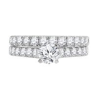 Load image into Gallery viewer, 14kt White Gold Round Diamond Bridal Wedding Ring Band Set 2 Cttw
