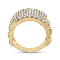 Load image into Gallery viewer, 10kt Yellow Gold Mens Round Diamond Statement Fashion Ring 2 Cttw
