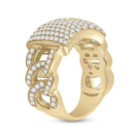 Load image into Gallery viewer, 10kt Yellow Gold Mens Round Diamond Statement Fashion Ring 2 Cttw
