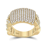 Load image into Gallery viewer, 10kt Yellow Gold Mens Round Diamond Statement Fashion Ring 2 Cttw
