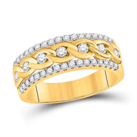 Load image into Gallery viewer, 14kt Yellow Gold His Hers Round Diamond Halo Matching Wedding Set 2-7/8 Cttw
