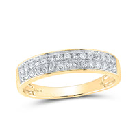 Load image into Gallery viewer, 14kt Yellow Gold His Hers Round Diamond Cluster Matching Wedding Set 1-3/4 Cttw
