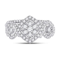 Load image into Gallery viewer, 14kt White Gold Round Diamond Bridal Wedding Ring Band Set 1 Cttw
