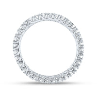 Load image into Gallery viewer, 14kt White Gold Womens Round Diamond Eternity Wedding Band 1 Cttw Size 6
