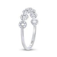 Load image into Gallery viewer, 14kt White Gold Womens Round Diamond Stackable Band Ring 1/6 Cttw
