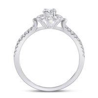 Load image into Gallery viewer, 14kt White Gold Round Diamond Solitaire Bridal Wedding Engagement Ring 1/2 Cttw
