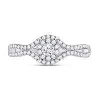 Load image into Gallery viewer, 14kt White Gold Round Diamond Solitaire Bridal Wedding Engagement Ring 1/2 Cttw
