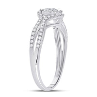 Load image into Gallery viewer, 14kt White Gold Round Diamond Solitaire Bridal Wedding Engagement Ring 1/2 Cttw
