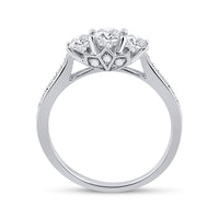 Load image into Gallery viewer, 14kt White Gold Round Diamond Bridal Wedding Ring Band Set 1 Cttw
