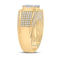 Load image into Gallery viewer, 14kt Yellow Gold Mens Baguette Diamond Square Ring 2-7/8 Cttw
