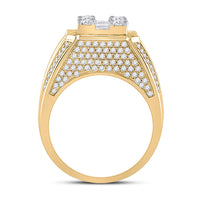 Load image into Gallery viewer, 14kt Yellow Gold Mens Baguette Diamond Square Ring 2-7/8 Cttw
