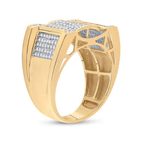Load image into Gallery viewer, 10kt Yellow Gold Mens Round Diamond Band Ring 5/8 Cttw
