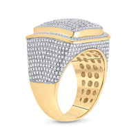 Load image into Gallery viewer, 14kt Yellow Gold Mens Baguette Diamond Square Ring 2-1/2 Cttw
