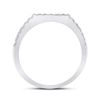 Load image into Gallery viewer, 14kt White Gold Princess Diamond Bridal Wedding Ring Band Set 5 Cttw
