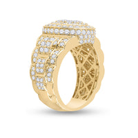 Load image into Gallery viewer, 14kt Yellow Gold Mens Round Diamond Oval Ring 2-3/4 Cttw
