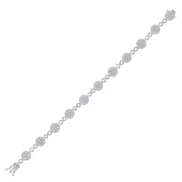 Load image into Gallery viewer, 10kt White Gold Womens Round Diamond Infinity Bracelet 2-1/5 Cttw

