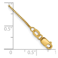 Load image into Gallery viewer, 14K .7mm Box with Lobster Clasp Chain Anklet
