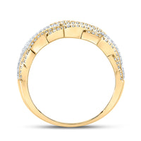 Load image into Gallery viewer, 10kt Two-tone Gold Mens Round Diamond Band Ring 1-3/8 Cttw
