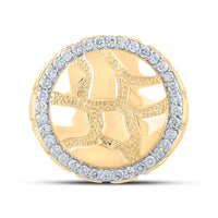 Load image into Gallery viewer, 10kt Yellow Gold Mens Round Diamond Nugget Circle Ring 3/4 Cttw

