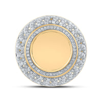 Load image into Gallery viewer, 10kt Yellow Gold Mens Round Diamond Nugget Memory Circle Ring 5/8 Cttw
