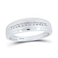 Load image into Gallery viewer, 10kt White Gold His Hers Round Diamond Square Matching Wedding Set 3/4 Cttw
