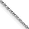 14K White Gold 1.1mm Flat Cable Chain