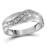 Load image into Gallery viewer, 10kt White Gold His Hers Round Diamond Solitaire Matching Wedding Set 1/6 Cttw
