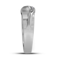 Load image into Gallery viewer, 10kt White Gold His Hers Round Diamond Solitaire Matching Wedding Set 1/6 Cttw
