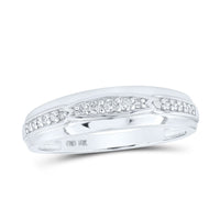 Load image into Gallery viewer, 10kt White Gold His Hers Round Diamond Square Matching Wedding Set 1/2 Cttw
