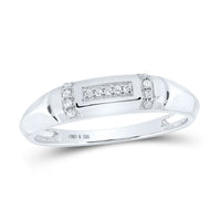 Load image into Gallery viewer, Sterling Silver His Hers Round Diamond Cluster Matching Wedding Set 1/4 Cttw
