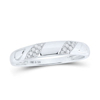 Load image into Gallery viewer, Sterling Silver His Hers Round Diamond Cluster Matching Wedding Set 1/4 Cttw
