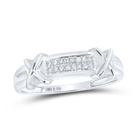 Load image into Gallery viewer, Sterling Silver His Hers Round Diamond Cluster Matching Wedding Set 1/3 Cttw
