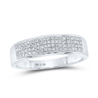 Load image into Gallery viewer, Sterling Silver His Hers Round Diamond Square Matching Wedding Set 7/8 Cttw
