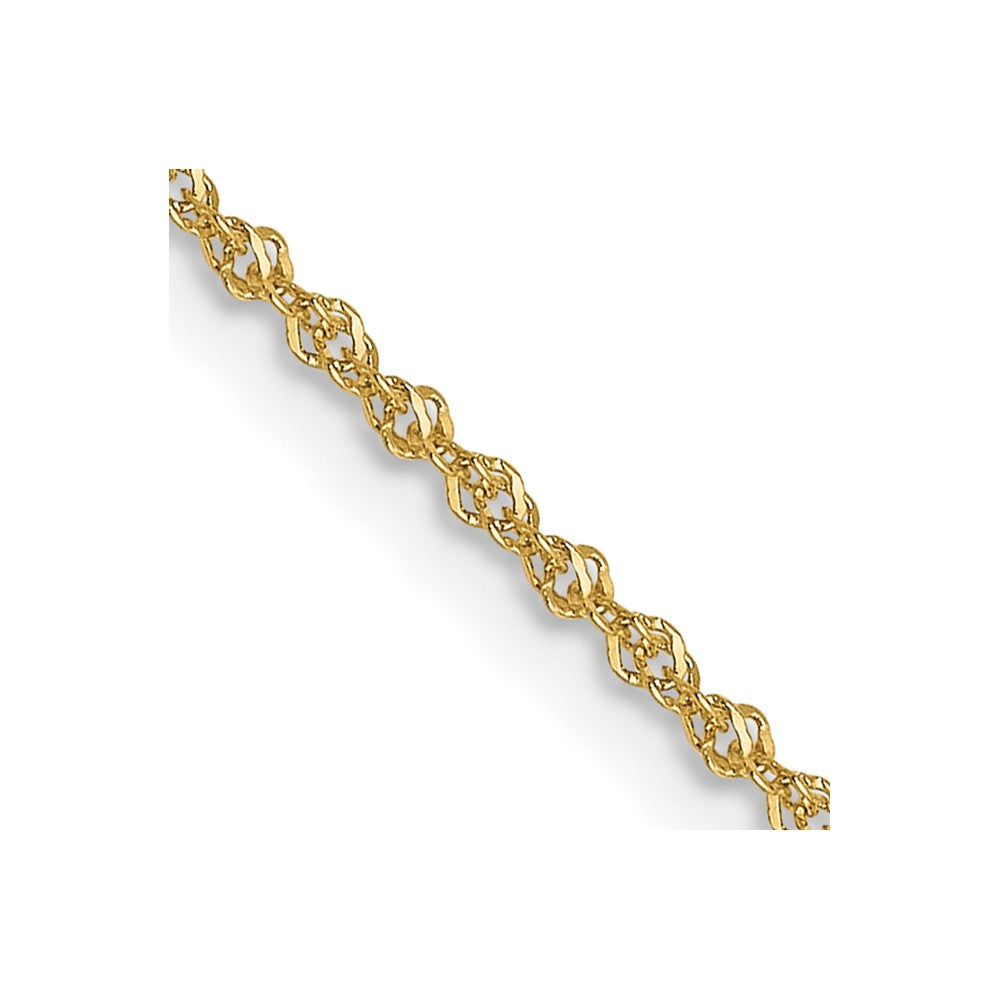 14K 1mm Sparkle Singapore Chain