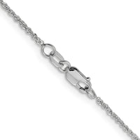 Load image into Gallery viewer, 14K White Gold 1.3mm Sparkle Singapore Chain
