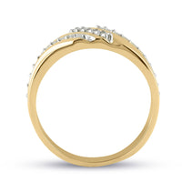 Load image into Gallery viewer, 10kt Yellow Gold Mens Round Diamond Band Ring 1/4 Cttw
