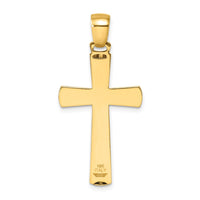 Load image into Gallery viewer, Herco 18K Two-tone Polished and Satin Crucifix Pendant
