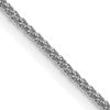 18K White Gold 18 inch 1mm Diamond-cut Spiga with Spring Ring Clasp Chain