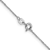 Load image into Gallery viewer, 14K White Gold .8mm Sparkle Singapore Chain

