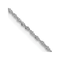 Load image into Gallery viewer, 14K White Gold .8mm Sparkle Singapore Chain
