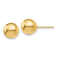Load image into Gallery viewer, 14K Polished 8mm Ball Post Earrings
