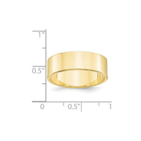 Load image into Gallery viewer, 10k Yellow Gold 7mm Lightweight Flat Wedding Band Size 13

